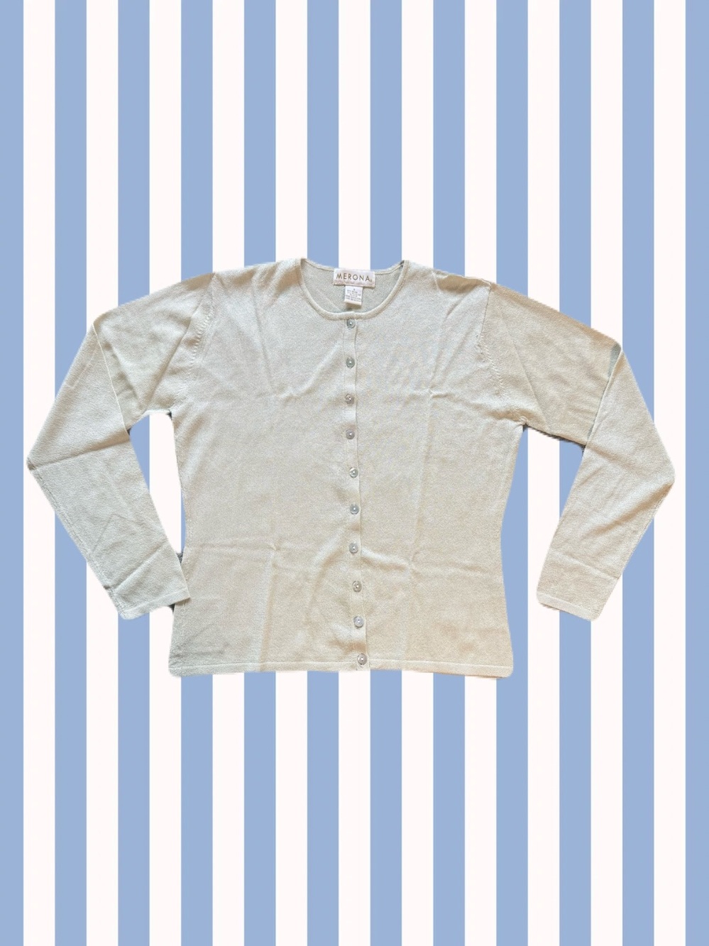 Merona Light Beige Button-Up Women's Cardigan